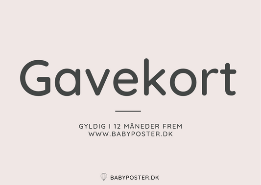 Gavekort til Babyposter